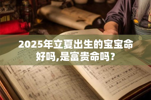 2025年立夏出生的宝宝命好吗,是富贵命吗？