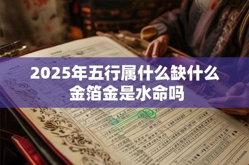 2026年五行属什么缺什么 金箔金是水命吗