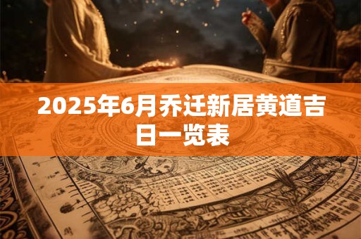 2025年6月乔迁新居黄道吉日一览表