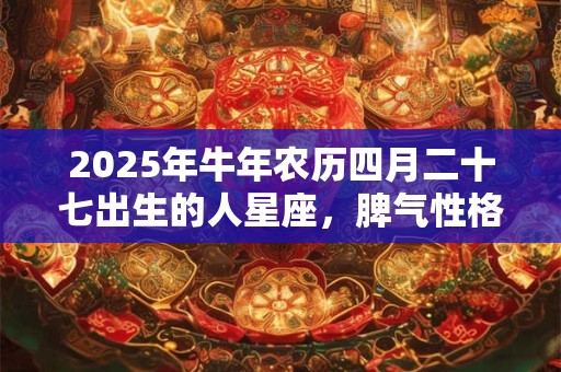 2025年牛年农历四月二十七出生的人星座，脾气性格有什么特征？