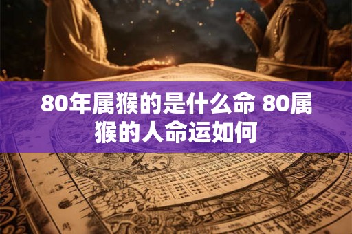 80年属猴的是什么命 80属猴的人命运如何