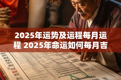 2025年运势及运程每月运程 2025年命运如何每月吉凶如何
