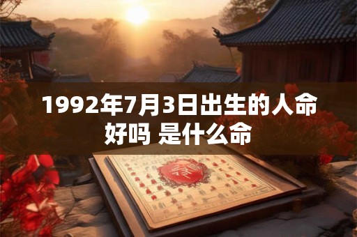 1992年7月3日出生的人命好吗 是什么命 1992年7月3日出生的人命好吗 是什么命
