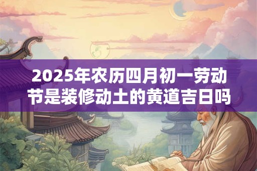 2025年农历四月初一劳动节是装修动土的黄道吉日吗？