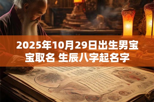 2025年10月29日出生男宝宝取名 生辰八字起名字