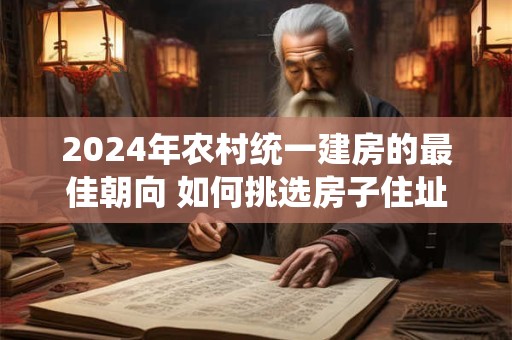 2024年农村统一建房的最佳朝向 如何挑选房子住址