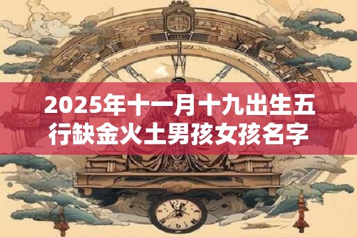 2025年十一月十九出生五行缺金火土男孩女孩名字
