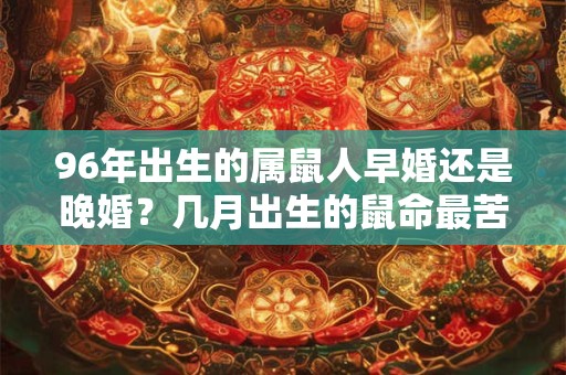 96年出生的属鼠人早婚还是晚婚？几月出生的鼠命最苦