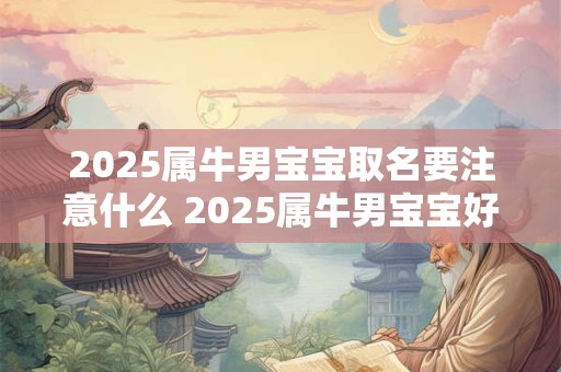 2025属牛男宝宝取名要注意什么 2025属牛男宝宝好听的名字