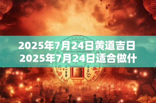 2025年7月24日黄道吉日 2025年7月24日适合做什么