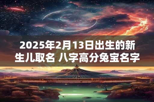 2026年2月13日出生的新生儿取名 八字高分兔宝名字