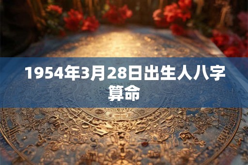 1954年3月28日出生人八字算命