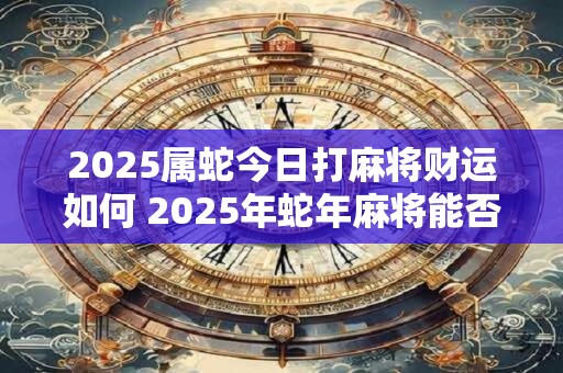 2025属蛇今日打麻将财运如何 2025年蛇年麻将能否招财