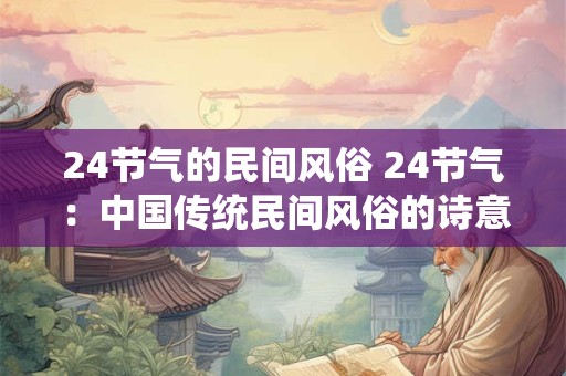 24节气的民间风俗 24节气：中国传统民间风俗的诗意生活