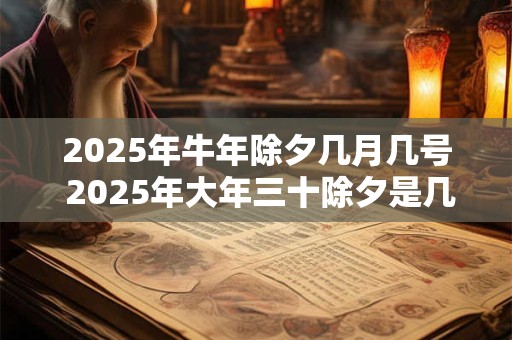 2025年牛年除夕几月几号 2025年大年三十除夕是几九第几天