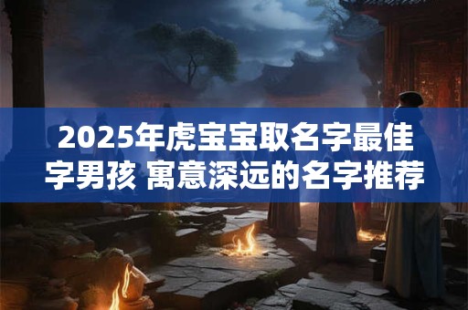 2025年虎宝宝取名字最佳字男孩 寓意深远的名字推荐