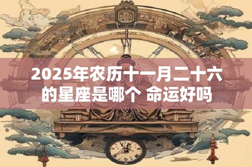2026年农历十一月二十六的星座是哪个 命运好吗