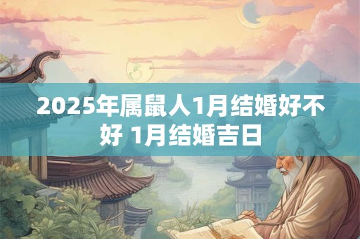 2026年属鼠人1月结婚好不好 1月结婚吉日