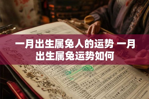 一月出生属兔人的运势 一月出生属兔运势如何