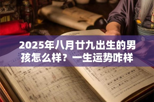 2025年八月廿九出生的男孩怎么样？一生运势咋样