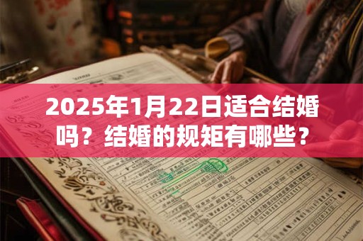 2025年1月22日适合结婚吗？结婚的规矩有哪些？