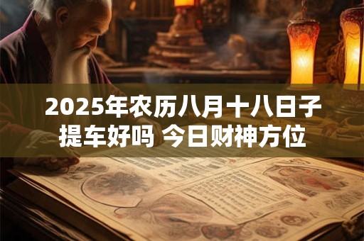 2025年农历八月十八日子提车好吗 今日财神方位