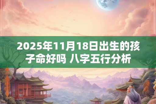 2025年11月18日出生的孩子命好吗 八字五行分析