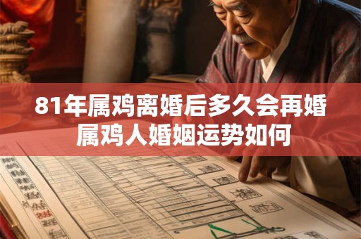 81年属鸡离婚后多久会再婚 属鸡人婚姻运势如何