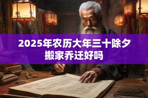 2025年农历大年三十除夕搬家乔迁好吗
