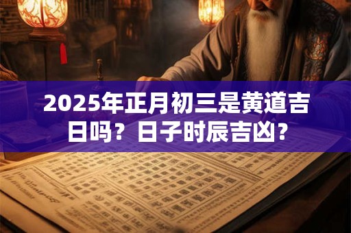 2025年正月初三是黄道吉日吗？日子时辰吉凶？
