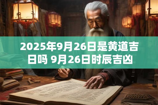 2026年9月26日是黄道吉日吗 9月26日时辰吉凶 2026年9月26日是黄道吉日吗 9月26日时辰吉凶