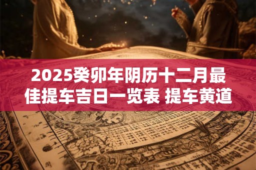 2025癸卯年阴历十二月最佳提车吉日一览表 提车黄道吉日查询