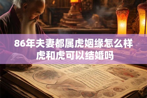 86年夫妻都属虎姻缘怎么样 虎和虎可以结婚吗