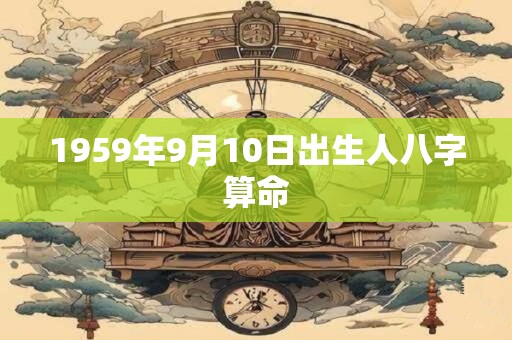 1959年9月10日出生人八字算命 1959年9月10日出生人八字算命