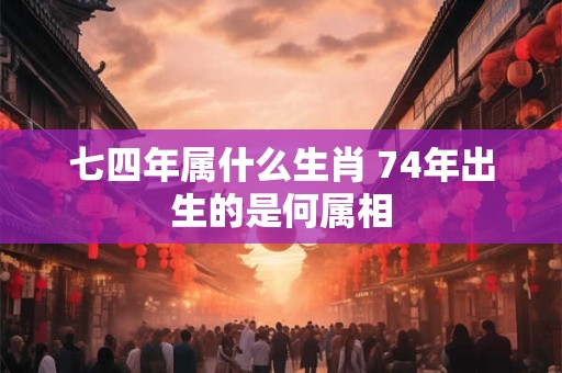 七四年属什么生肖 74年出生的是何属相