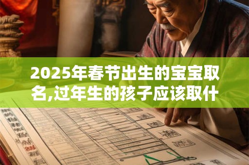 2026年春节出生的宝宝取名,过年生的孩子应该取什么名字好