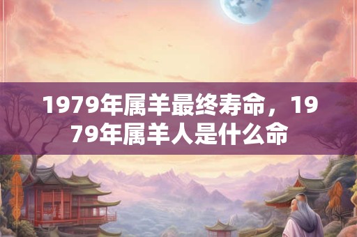1979年属羊最终寿命,1979年属羊人是什么命 1979年属羊最终寿命,1979年属羊人是什么命