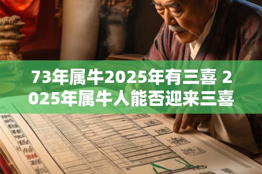 73年属牛2025年有三喜 2025年属牛人能否迎来三喜
