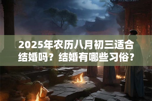 2025年农历八月初三适合结婚吗？结婚有哪些习俗？