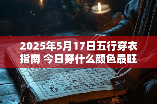 2025年5月17日五行穿衣指南 今日穿什么颜色最旺运