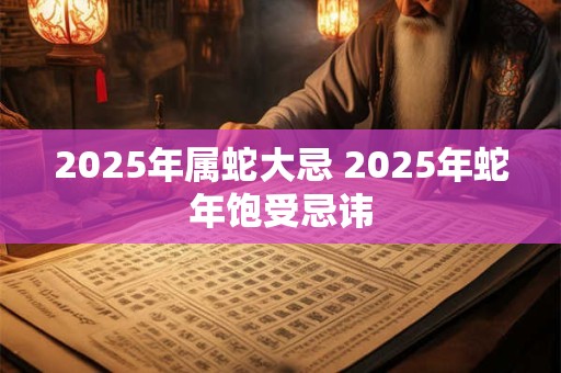 2025年属蛇大忌 2025年蛇年饱受忌讳 2025年属蛇大忌 2025年蛇年饱受忌讳