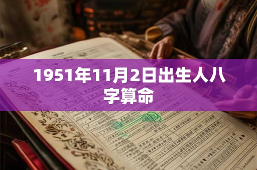 1951年11月2日出生人八字算命