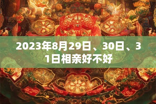 2023年8月29日、30日、31日相亲好不好