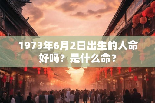 1973年6月2日出生的人命好吗？是什么命？