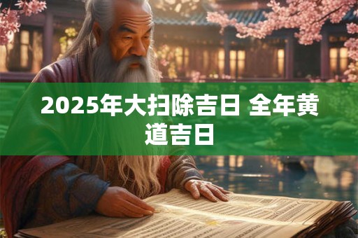 2025年大扫除吉日 全年黄道吉日
