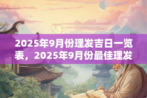 2025年9月份理发吉日一览表，2025年9月份最佳理发吉日