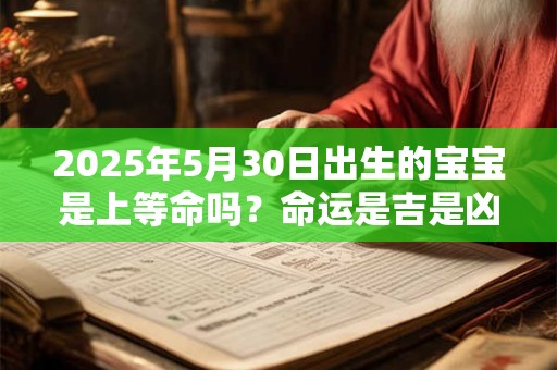 2025年5月30日出生的宝宝是上等命吗？命运是吉是凶？