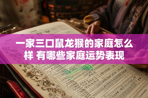 一家三口鼠龙猴的家庭怎么样 有哪些家庭运势表现