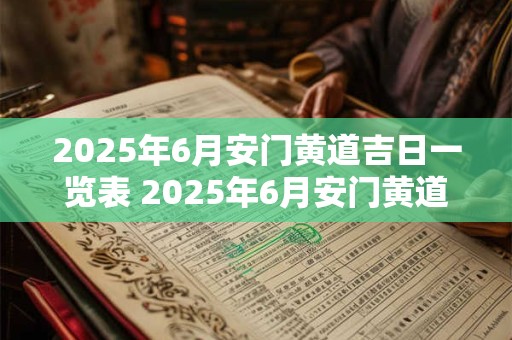 2025年6月安门黄道吉日一览表 2025年6月安门黄道吉日是哪一天