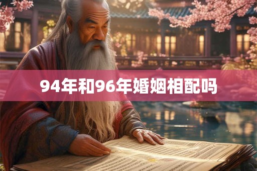 94年和96年婚姻相配吗